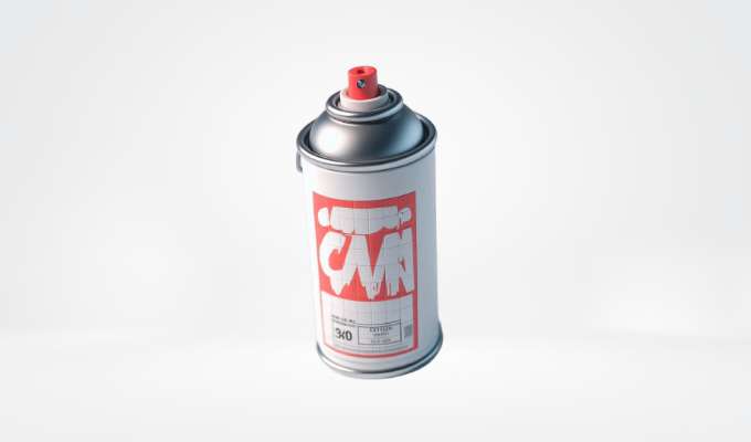 Spray para escaneo 3D, optimizado para escáneres de metrología de alta precisión